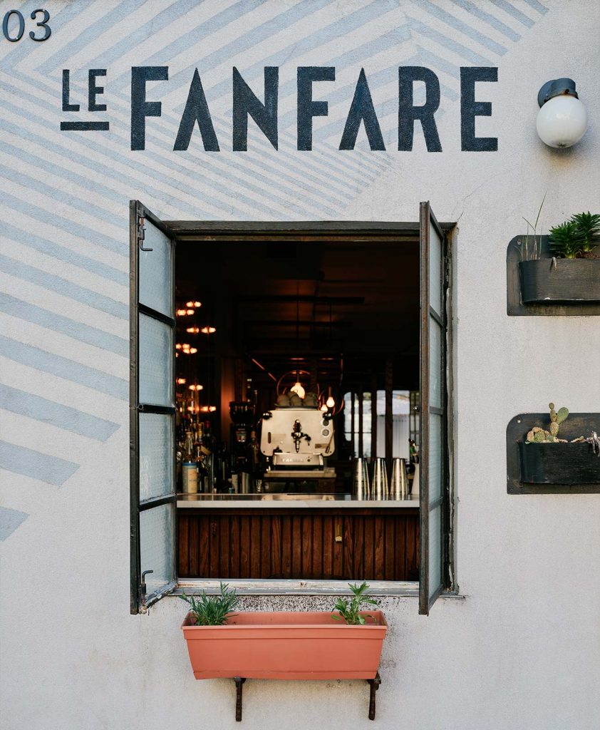 Greenpoint, Brooklyn. Le Fanfare, Italian restaurant.