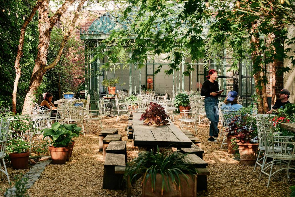 Greenpoint, Brooklyn. Milk & Roses Italian restaurant.