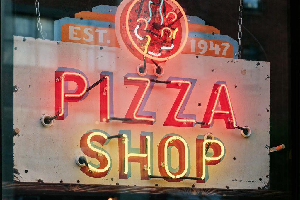 Greenpoint Landing, Brooklyn pizza shop.